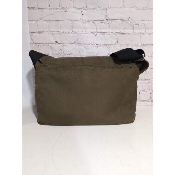 Jack Spade Greene St. Messenger Bag Khaki Canvas Shoulder Laptop Crossbody Purse - Picture 10 of 16